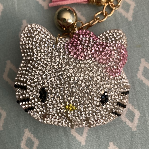 Hello Kitty Key Chain. NWT Crystals all over face with pink crystals on bow. - Picture 3 of 4